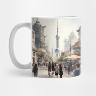 Watercolor Urban Walks -Shanghai Collection- Mug